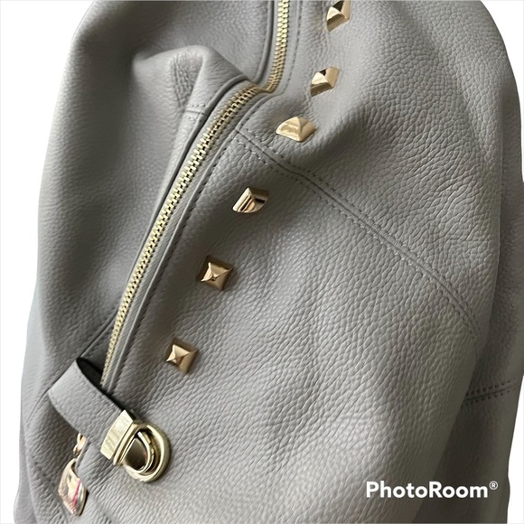 Bostanten Pebble Leather Studded Backpack main image 13